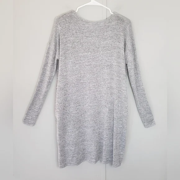 Aritzia Wilfred Free Gray Gail V-Neck Sweater Mini Dress - Picture 7 of 12